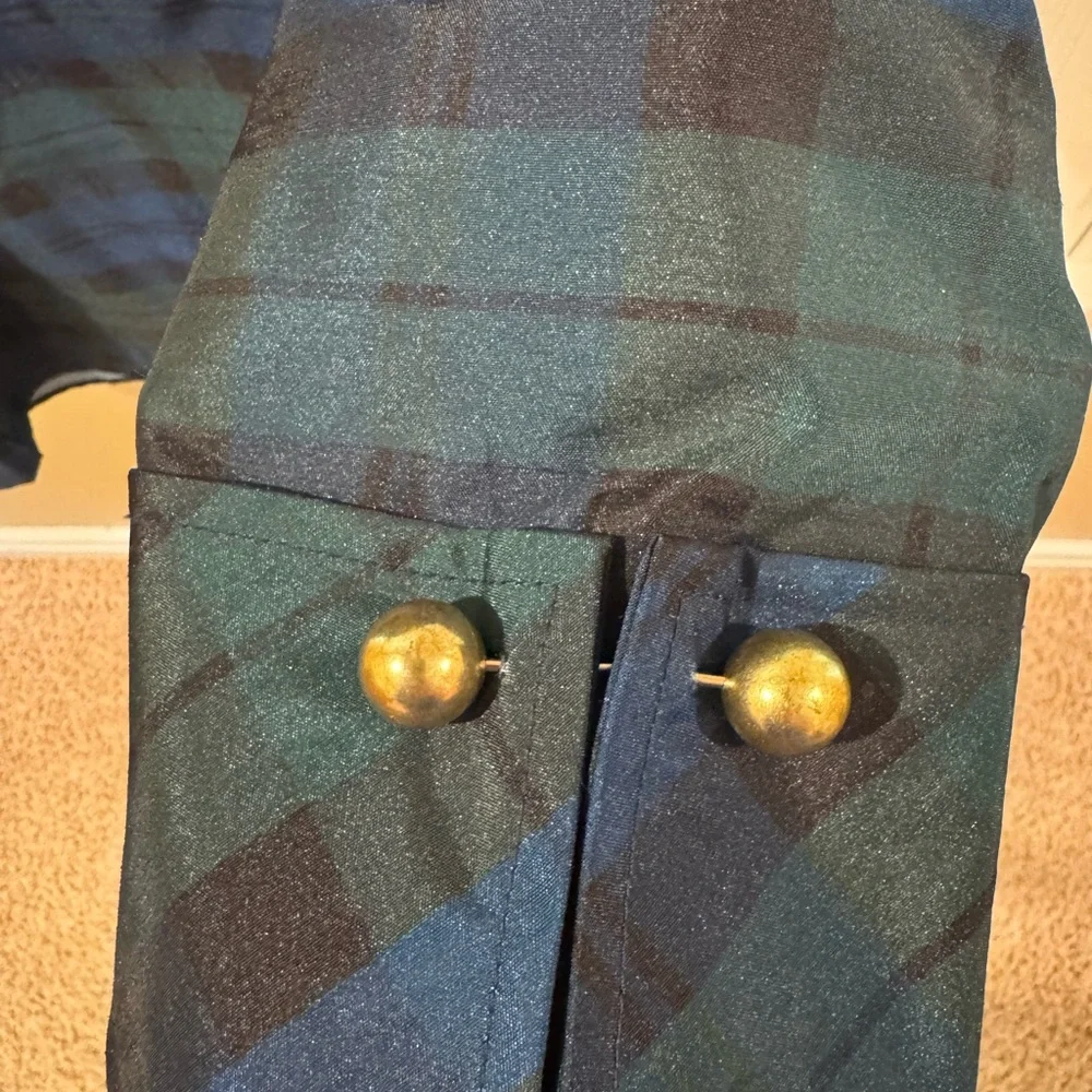 Tuckernuck Blue and Green Plaid Blouse - Picture 5 of 7